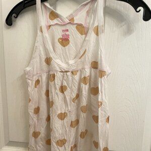 Vintage PINK Victoria’s Secret Swing Heart Tank Top size XS Y2K